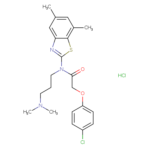 2-(4-chlorophenoxy)-N-(5,7-dimethyl-1,3-benzothiazol-2-yl)-N-[3-(dimethylamino)propyl]acetamide hydrochloride