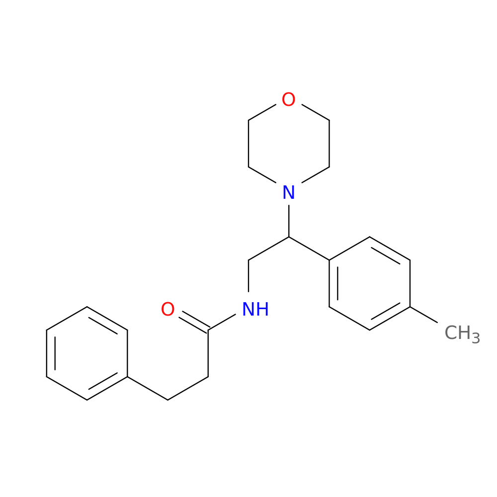 N-[2-(4-methylphenyl)-2-(morpholin-4-yl)ethyl]-3-phenylpropanamide