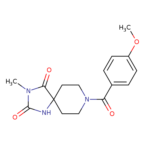 8-(4-methoxybenzoyl)-3-methyl-1,3,8-triazaspiro[4.5]decane-2,4-dione