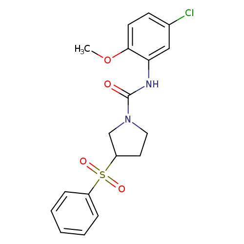 3-(benzenesulfonyl)-N-(5-chloro-2-methoxyphenyl)pyrrolidine-1-carboxamide