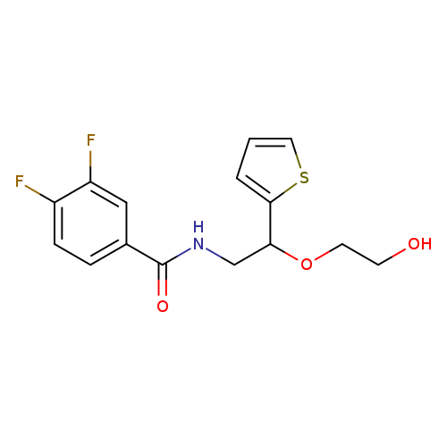 3,4-difluoro-N-[2-(2-hydroxyethoxy)-2-(thiophen-2-yl)ethyl]benzamide