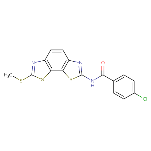4-chloro-N-[11-(methylsulfanyl)-3,12-dithia-5,10-diazatricyclo[7.3.0.0^{2,6}]dodeca-1(9),2(6),4,7,10-pentaen-4-yl]benzamide