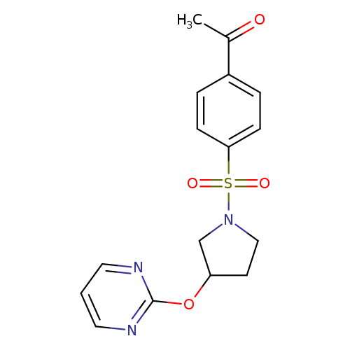 1-(4-{[3-(pyrimidin-2-yloxy)pyrrolidin-1-yl]sulfonyl}phenyl)ethan-1-one