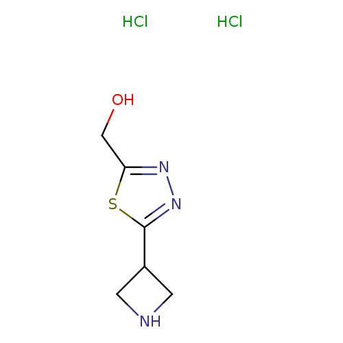 [5-(azetidin-3-yl)-1,3,4-thiadiazol-2-yl]methanoldihydrochloride
