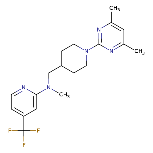 N-{[1-(4,6-dimethylpyrimidin-2-yl)piperidin-4-yl]methyl}-N-methyl-4-(trifluoromethyl)pyridin-2-amine