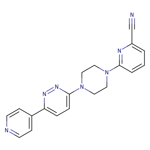 6-{4-[6-(pyridin-4-yl)pyridazin-3-yl]piperazin-1-yl}pyridine-2-carbonitrile