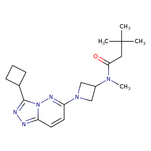 N-(1-{3-cyclobutyl-[1,2,4]triazolo[4,3-b]pyridazin-6-yl}azetidin-3-yl)-N,3,3-trimethylbutanamide