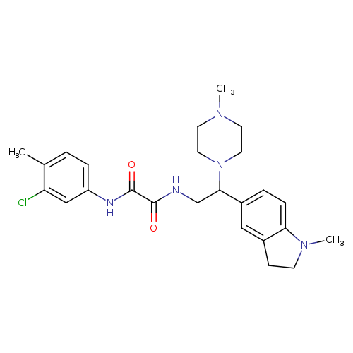 N'-(3-chloro-4-methylphenyl)-N-[2-(1-methyl-2,3-dihydro-1H-indol-5-yl)-2-(4-methylpiperazin-1-yl)ethyl]ethanediamide