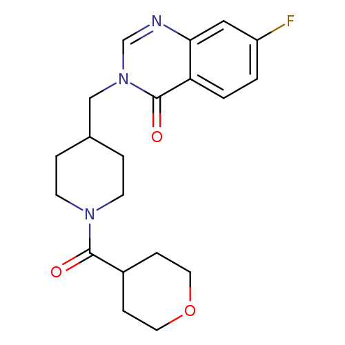 7-fluoro-3-{[1-(oxane-4-carbonyl)piperidin-4-yl]methyl}-3,4-dihydroquinazolin-4-one