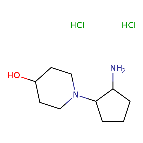 1-(2-aminocyclopentyl)piperidin-4-ol dihydrochloride