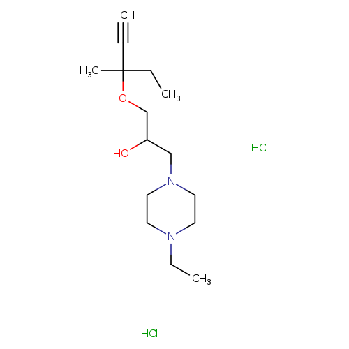 1-(4-ethylpiperazin-1-yl)-3-[(3-methylpent-1-yn-3-yl)oxy]propan-2-ol dihydrochloride