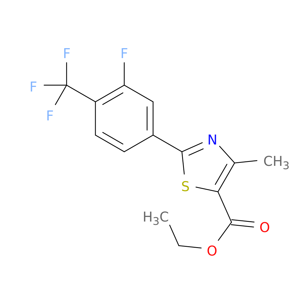 Ethyl 2-(3-fluoro-4-(trifluoromethyl)phenyl)-4-methylthiazole-5-carboxylate