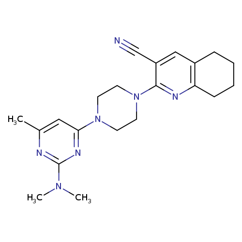 2-{4-[2-(dimethylamino)-6-methylpyrimidin-4-yl]piperazin-1-yl}-5,6,7,8-tetrahydroquinoline-3-carbonitrile