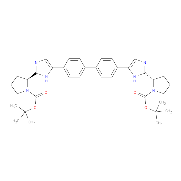 1,1'-Bis(1,1-dimethylethyl) (2S,2'S)-2,2'-([1,1'-biphenyl]-4,4'-diyldi-1H-imidazole-5,2-diyl)bis[1-pyrrolidinecarboxylate]
