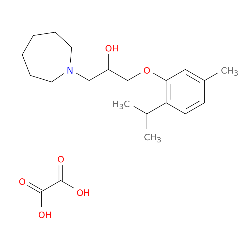 1-(azepan-1-yl)-3-[5-methyl-2-(propan-2-yl)phenoxy]propan-2-ol; oxalic acid