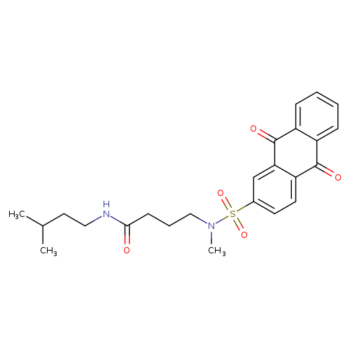 4-(N-methyl9,10-dioxo-9,10-dihydroanthracene-2-sulfonamido)-N-(3-methylbutyl)butanamide