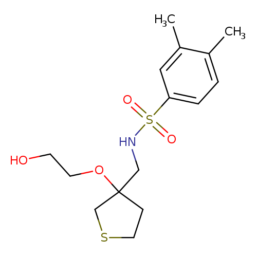 N-{[3-(2-hydroxyethoxy)thiolan-3-yl]methyl}-3,4-dimethylbenzene-1-sulfonamide