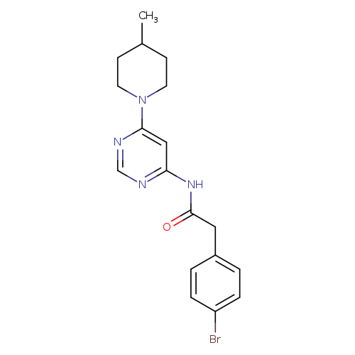 2-(4-bromophenyl)-N-[6-(4-methylpiperidin-1-yl)pyrimidin-4-yl]acetamide