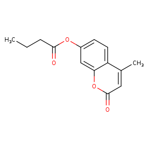 Butanoic acid, 4-methyl-2-oxo-2H-1-benzopyran-7-yl ester
