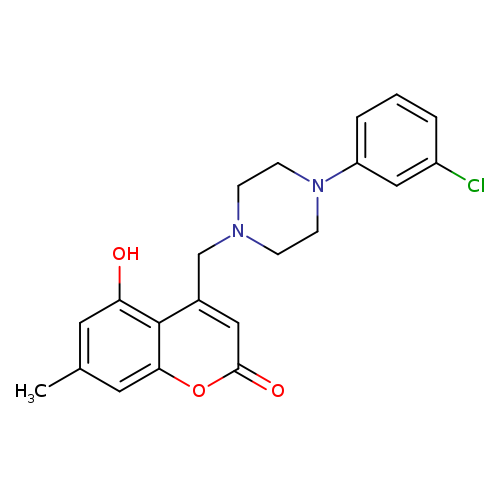 4-{[4-(3-chlorophenyl)piperazin-1-yl]methyl}-5-hydroxy-7-methyl-2H-chromen-2-one