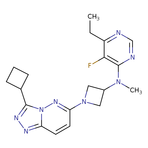 N-(1-{3-cyclobutyl-[1,2,4]triazolo[4,3-b]pyridazin-6-yl}azetidin-3-yl)-6-ethyl-5-fluoro-N-methylpyrimidin-4-amine