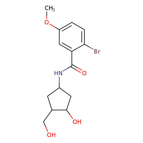 2-bromo-N-[3-hydroxy-4-(hydroxymethyl)cyclopentyl]-5-methoxybenzamide