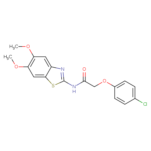 2-(4-chlorophenoxy)-N-(5,6-dimethoxy-1,3-benzothiazol-2-yl)acetamide