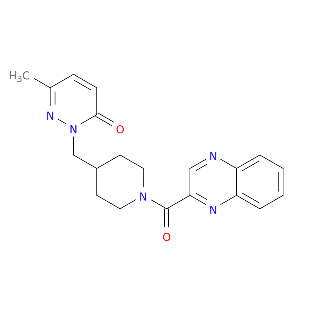 6-methyl-2-{[1-(quinoxaline-2-carbonyl)piperidin-4-yl]methyl}-2,3-dihydropyridazin-3-one
