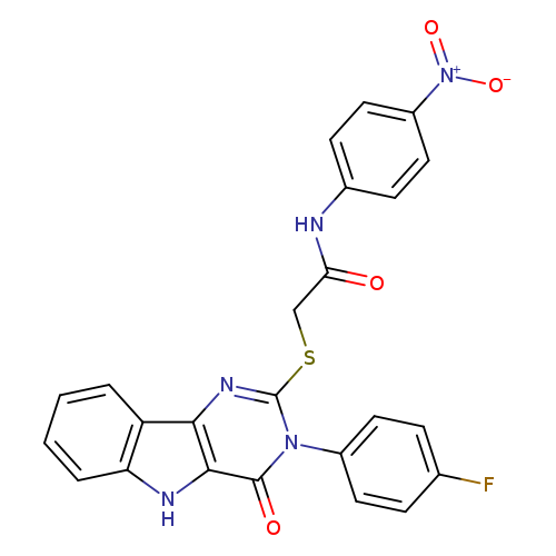 2-{[3-(4-fluorophenyl)-4-oxo-3H,4H,5H-pyrimido[5,4-b]indol-2-yl]sulfanyl}-N-(4-nitrophenyl)acetamide