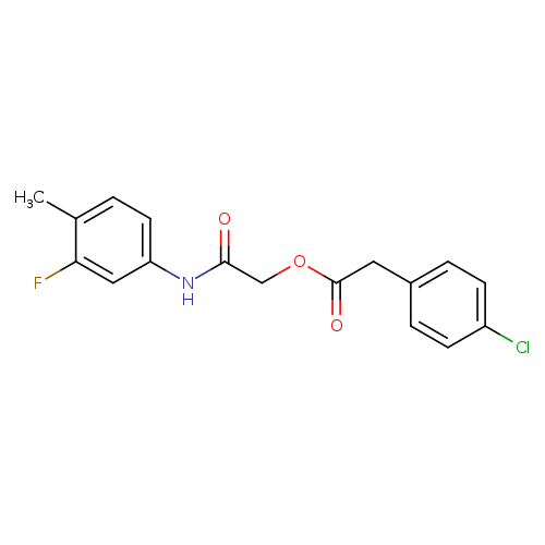[(3-fluoro-4-methylphenyl)carbamoyl]methyl 2-(4-chlorophenyl)acetate