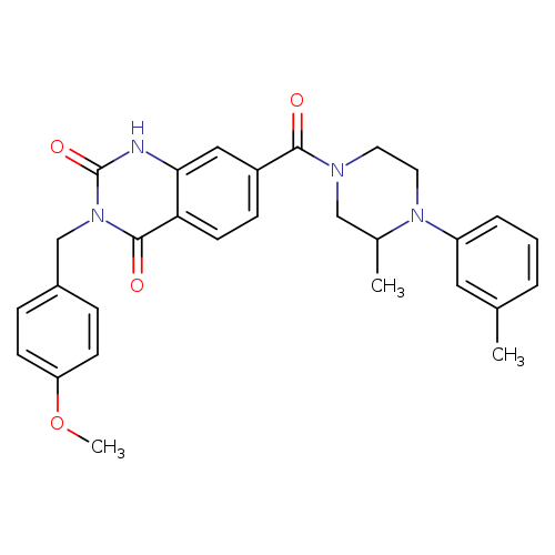 3-[(4-methoxyphenyl)methyl]-7-[3-methyl-4-(3-methylphenyl)piperazine-1-carbonyl]-1,2,3,4-tetrahydroquinazoline-2,4-dione