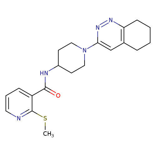 2-(methylsulfanyl)-N-[1-(5,6,7,8-tetrahydrocinnolin-3-yl)piperidin-4-yl]pyridine-3-carboxamide