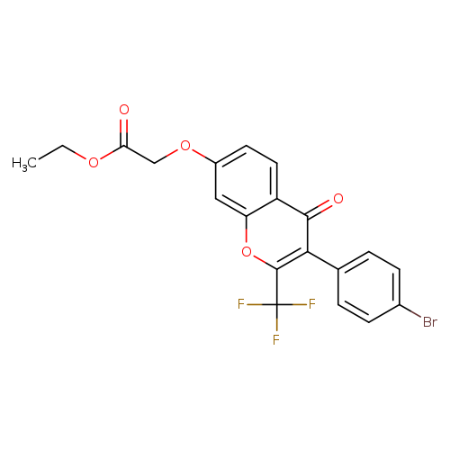 ethyl 2-{[3-(4-bromophenyl)-4-oxo-2-(trifluoromethyl)-4H-chromen-7-yl]oxy}acetate