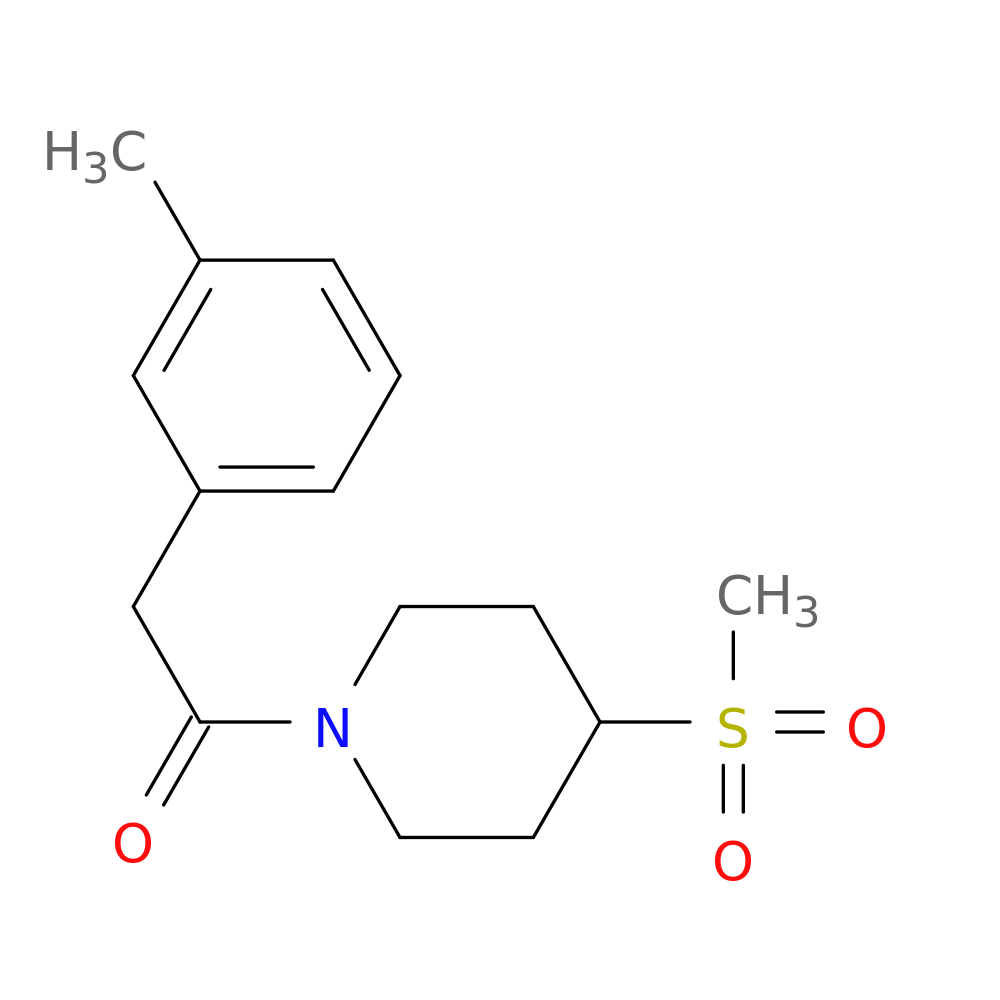 1-(4-methanesulfonylpiperidin-1-yl)-2-(3-methylphenyl)ethan-1-one