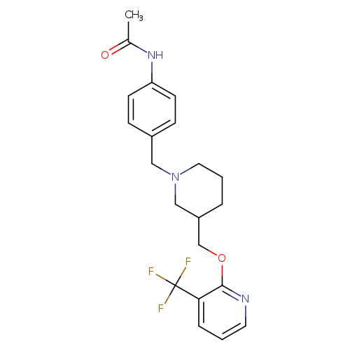 N-(4-{[3-({[3-(trifluoromethyl)pyridin-2-yl]oxy}methyl)piperidin-1-yl]methyl}phenyl)acetamide