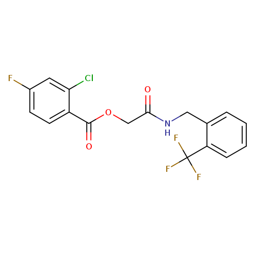 ({[2-(trifluoromethyl)phenyl]methyl}carbamoyl)methyl 2-chloro-4-fluorobenzoate