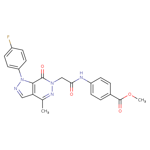methyl 4-{2-[1-(4-fluorophenyl)-4-methyl-7-oxo-1H,6H,7H-pyrazolo[3,4-d]pyridazin-6-yl]acetamido}benzoate