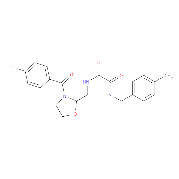 N-{[3-(4-chlorobenzoyl)-1,3-oxazolidin-2-yl]methyl}-N'-[(4-methylphenyl)methyl]ethanediamide