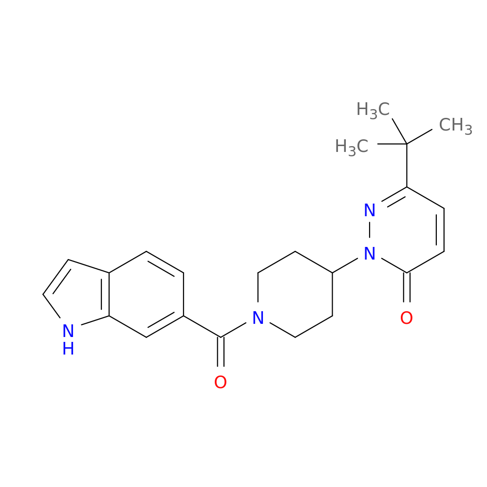 6-tert-butyl-2-[1-(1H-indole-6-carbonyl)piperidin-4-yl]-2,3-dihydropyridazin-3-one