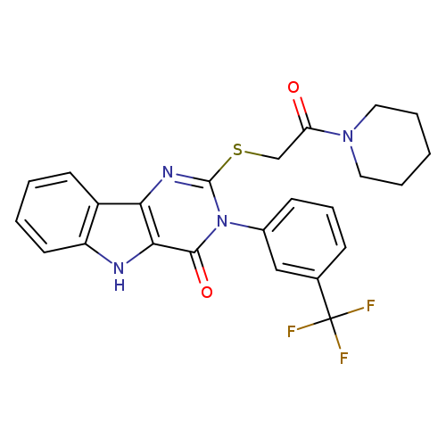 2-{[2-oxo-2-(piperidin-1-yl)ethyl]sulfanyl}-3-[3-(trifluoromethyl)phenyl]-3H,4H,5H-pyrimido[5,4-b]indol-4-one