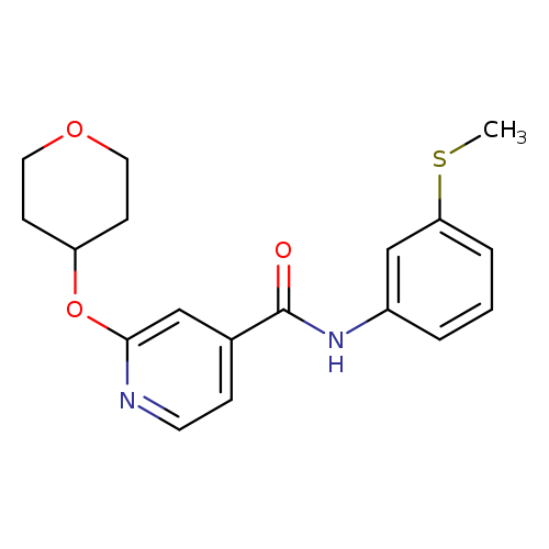 N-[3-(methylsulfanyl)phenyl]-2-(oxan-4-yloxy)pyridine-4-carboxamide