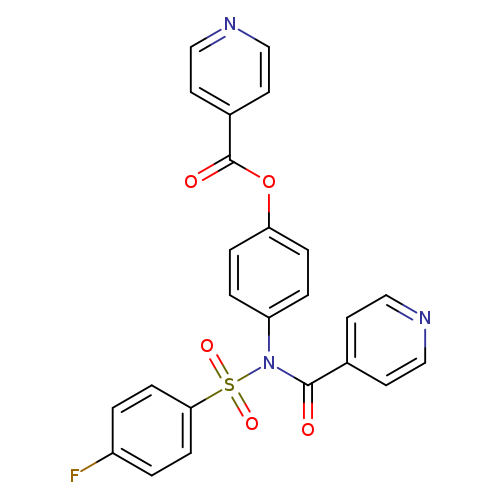 4-[N-(4-fluorobenzenesulfonyl)pyridine-4-amido]phenyl pyridine-4-carboxylate