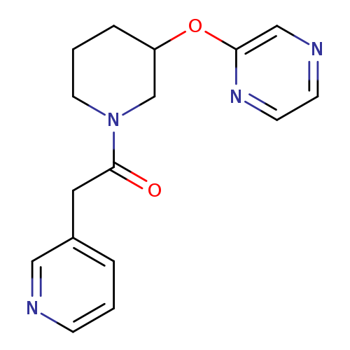 1-[3-(pyrazin-2-yloxy)piperidin-1-yl]-2-(pyridin-3-yl)ethan-1-one