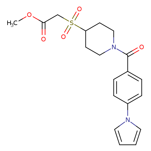 methyl 2-({1-[4-(1H-pyrrol-1-yl)benzoyl]piperidin-4-yl}sulfonyl)acetate