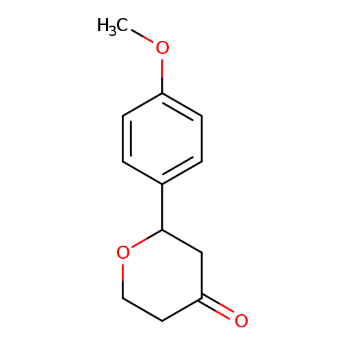 4H-Pyran-4-one, tetrahydro-2-(4-methoxyphenyl)-
