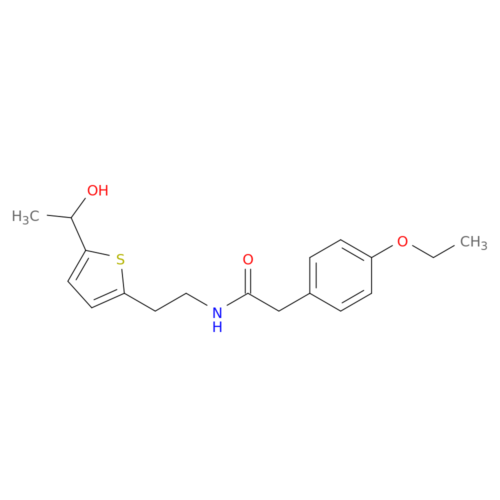 2-(4-ethoxyphenyl)-N-{2-[5-(1-hydroxyethyl)thiophen-2-yl]ethyl}acetamide