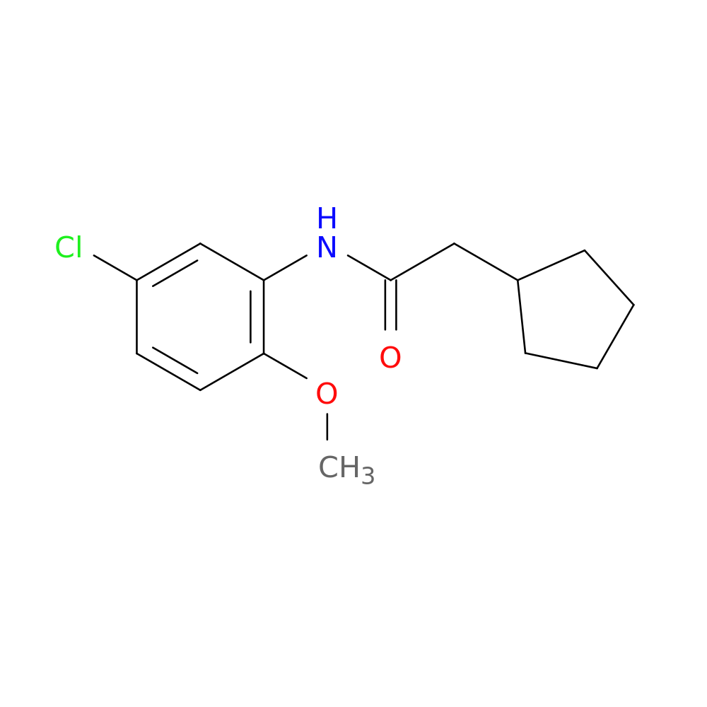 N-(5-chloro-2-methoxyphenyl)-2-cyclopentylacetamide