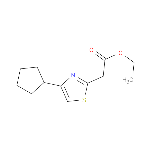 ethyl 2-(4-cyclopentyl-1,3-thiazol-2-yl)acetate