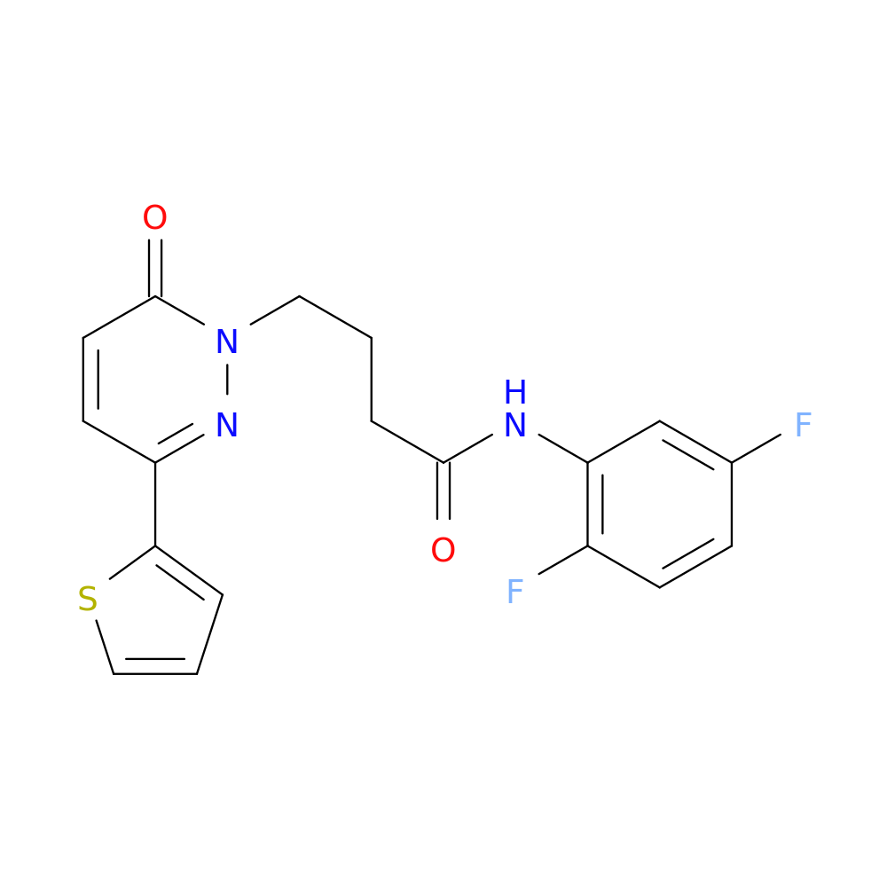 N-(2,5-difluorophenyl)-4-[6-oxo-3-(thiophen-2-yl)-1,6-dihydropyridazin-1-yl]butanamide
