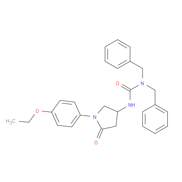 1,1-dibenzyl-3-[1-(4-ethoxyphenyl)-5-oxopyrrolidin-3-yl]urea
